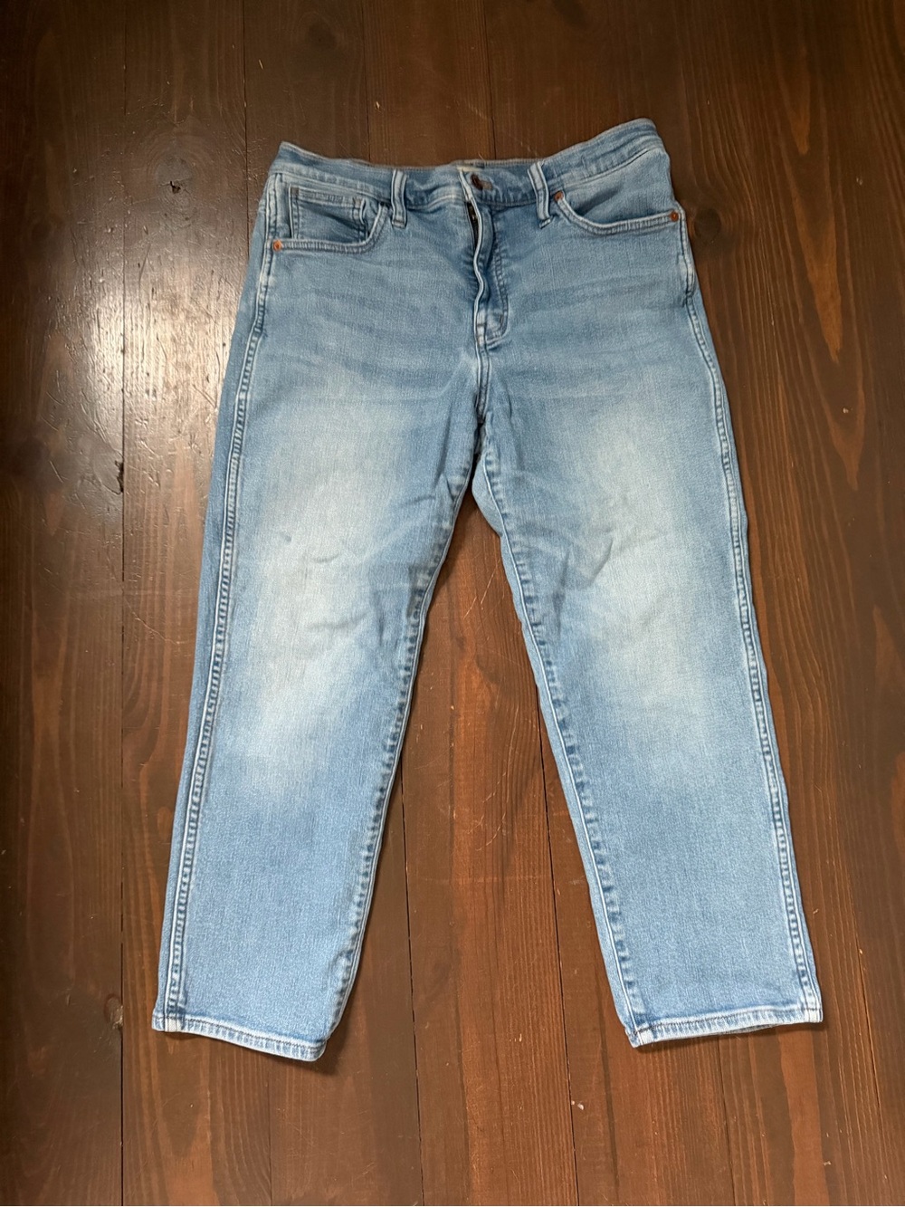 Madewell Light Blue Slim Straight Jeans